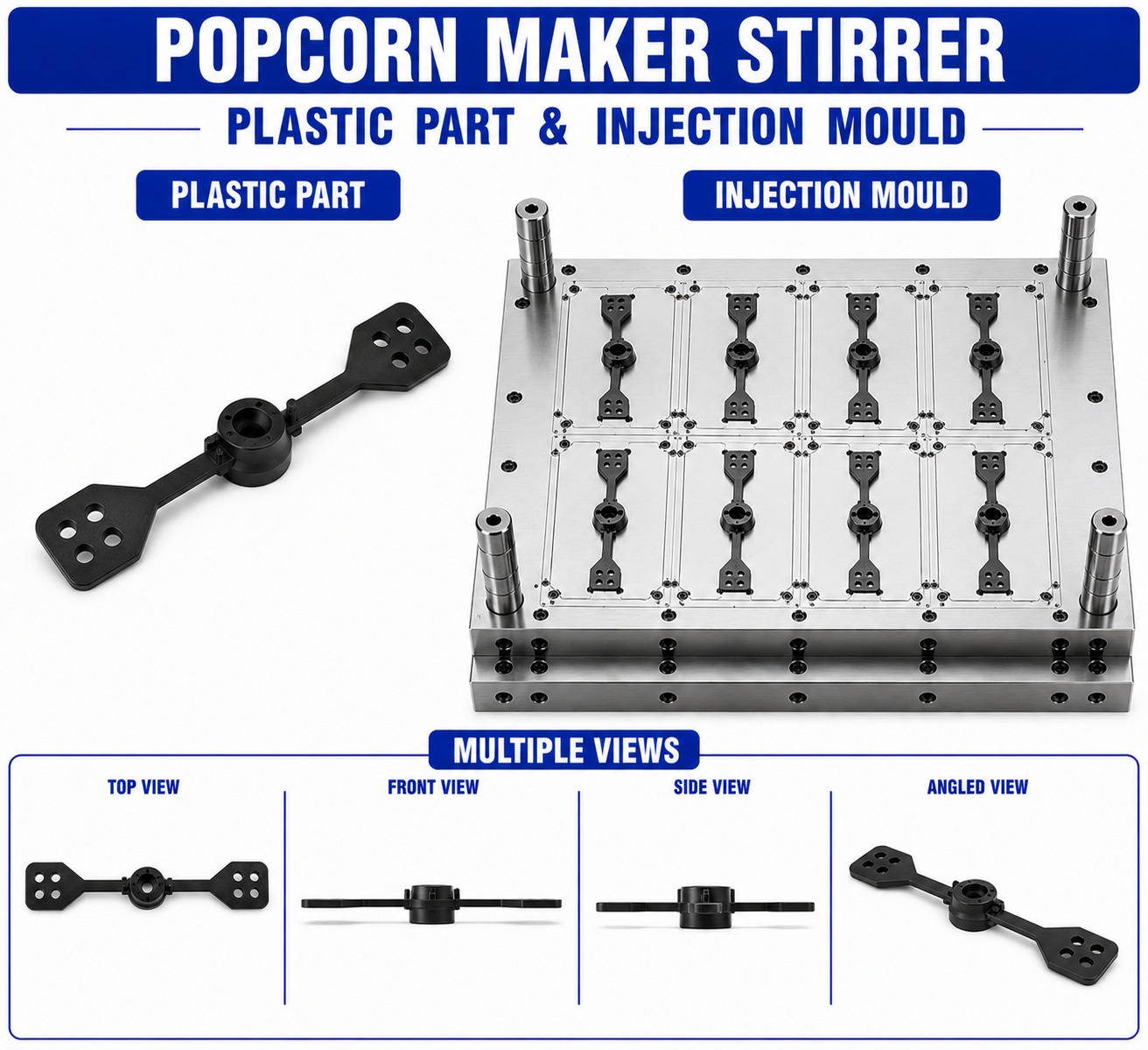 Popcorn Maker Plastic Stirrer Mould and Moulding Service